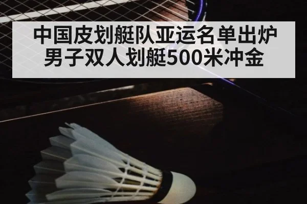 中国皮划艇队亚运名单出炉 男子双人划艇500米冲金